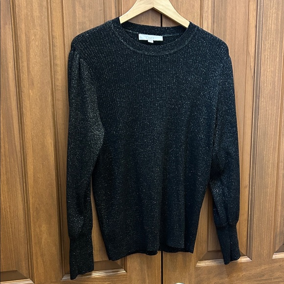 LOFT Sweaters - LOFT Black Crewneck sparkle Sweater size xl